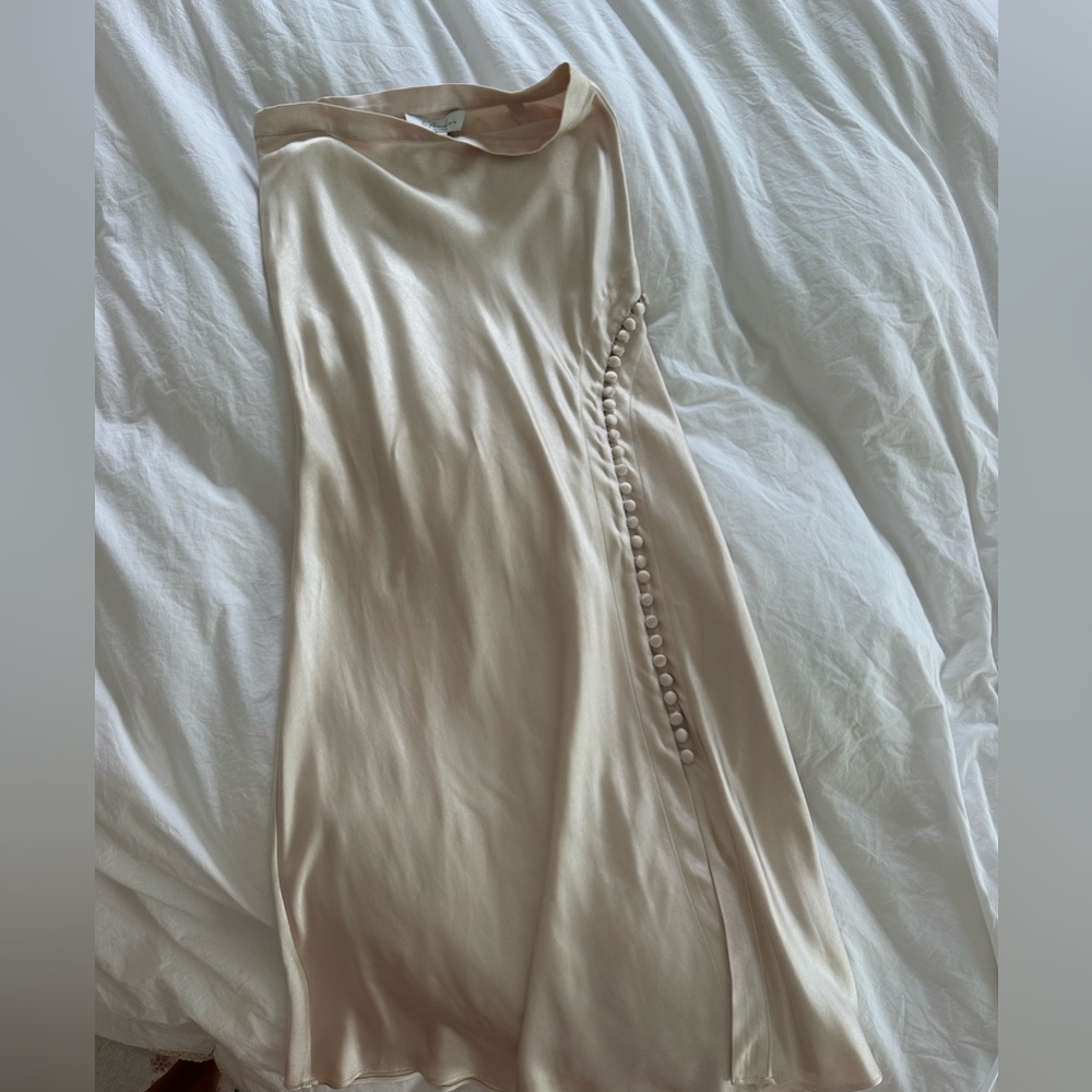 L'Academie Cream Satin Dress